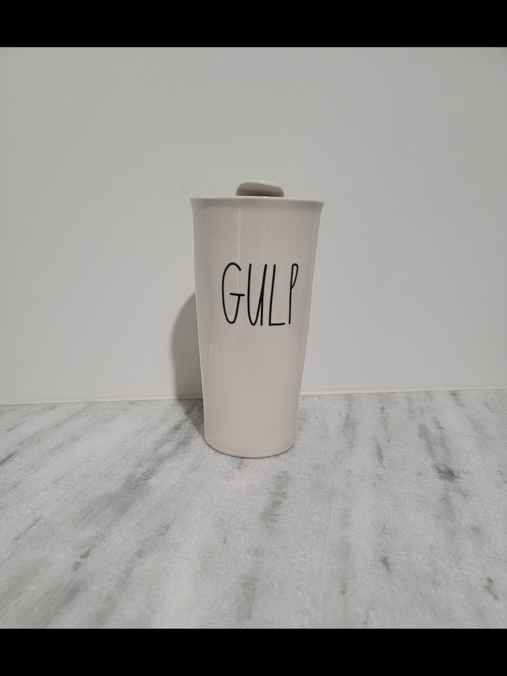 Rae Dunn Cream Ceramic Tumbler - GULP Style